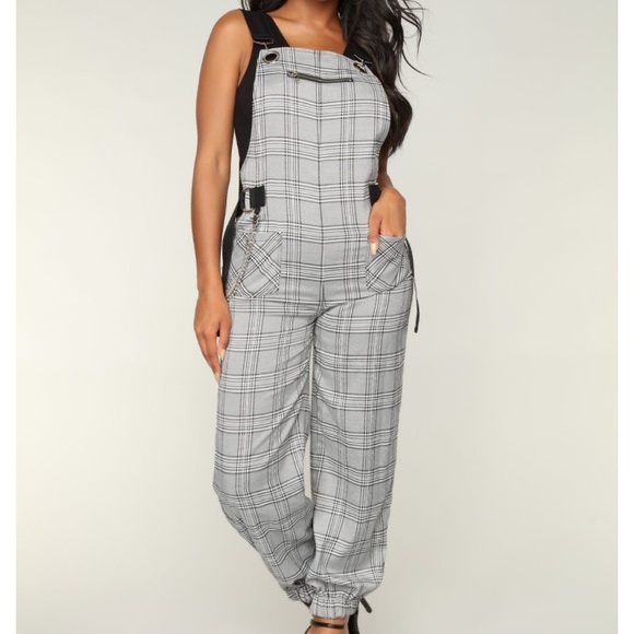 fashion nova plaid jumpsuit
